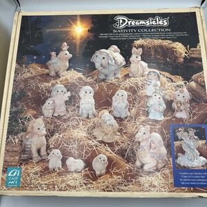 Vintage Dreamsicles 1995 Complete 15 Piece Nativity Set w/ Box